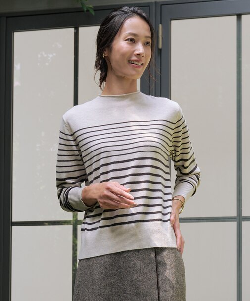 SOFT TOUCH WOOL ボーダー ニット