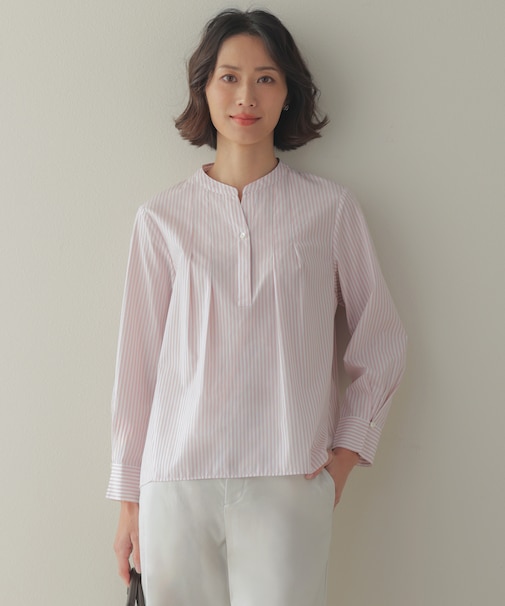 【WEB限定カラーあり】コンパクトエステネージュ スキッパー ブラウス