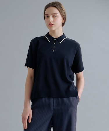 DRY COTTON ポロ ニット