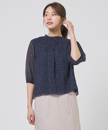 シアードットプリント カットソー