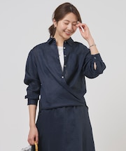 【WEB限定カラーあり・2way・セット着用可】リネン シャツ ブラウス