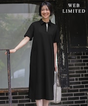 【WEB限定】コットンスムース ポロワンピース