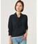 【一枚で着映え】WORSTED WOOL BLEND ボウタイデザイン ニット