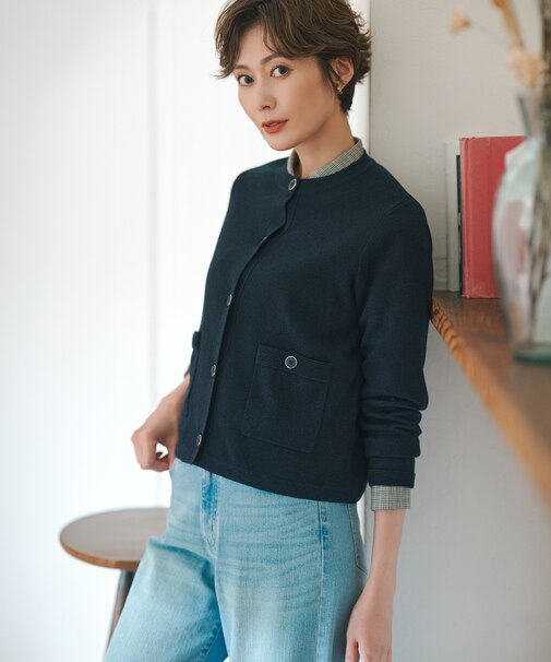 【季節の変わり目に】WORSTED WOOL BLEND カーディガン