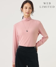 【レイヤードスタイルに・WEB限定カラーあり】カシミヤシルク シアーリブ タートル カットソー