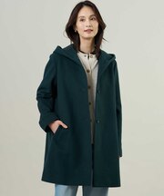 【人気定番素材】ショートビーバー ロング丈 フーデッド コート