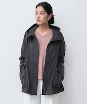 【撥水加工】メモリーストレッチタフタ マウンテンパーカー