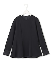 【洗える】ミリオーネダンボールニット ペプラムブラウス