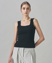 【洗える】【OUR WACOAL コラボ】カップイン スクエアネック タンクトップ