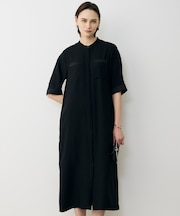 FluidBackSatin シャツワンピース