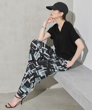 フラグメントプリント ワイドパンツ