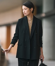 ウール2WAYストレッチ ダブルブレストジャケット
