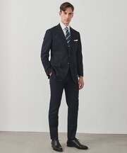 リクルート/フレッシャー/成人式にもおすすめ【しわになりにくい/ストレッチ】ストレッチギャバジン スーツ_ブラック