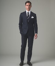 【Loro Piana Fabric】365 通年スーツ(ネイビー×ストライプ)