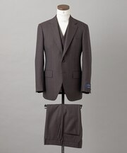 【ZEGNA/ゼニア】ISLANDFLEECE/アイランドフリース 3ピーススーツ(ブラウン×格子)