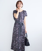【ご好評につき追加生産・新色追加・褒められ・お出掛け】ハーバルフロープリント ワンピース