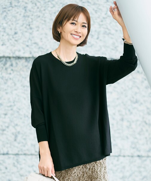 【15色展開・定番人気・ロングシーズン・WEB限定カラーあり】レーヨンストレッチ ニットT