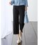 【カタログ掲載・定番人気・新色追加】コットンサテンクロップド丈ワイドストレート パンツ