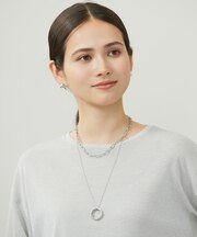 ダブルチェーンリング ネックレス