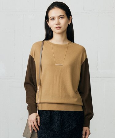 【カタログ掲載】ファインウールカシミヤクルーネック ニット