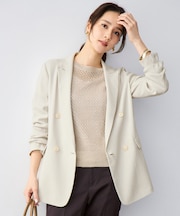 【カタログ掲載・人気素材・デザインリニューアル・セットアップ対応】リネンライクシンセティックテーラード ジャケット