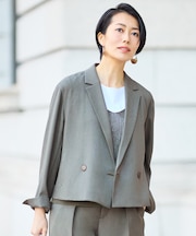 【カタログ掲載・人気素材・セットアップ対応】リネンライクシンセティックショート ジャケット