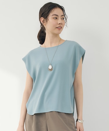 【WEB先行販売】ストレッチアムンゼンフレンチスリーブ カットソー