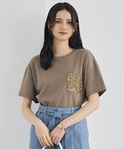 【色違いで揃える方多数・着回し力抜群】スパングルポケットTシャツ