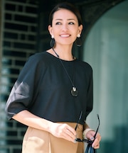 【カタログ掲載・人気素材・NEWデザイン】ラスティックメッシュラグランスリーブ ブラウス