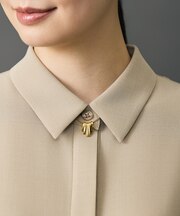 【SHIHOさん着用・長さ調節可・ステンレス】メタルフリンジショート ネックレス
