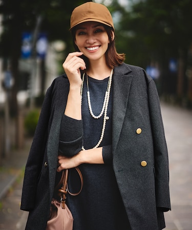 【SHIHOさん着用・オンオフ活躍・品よく決まる】チェックパターン ジャコット