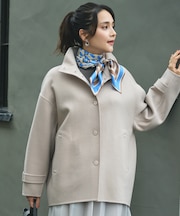 【SHIHOさん着用・定番人気素材・万能バランス丈】ウールリバーショート コート