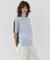 【洗える】JULIE / シルク混カラーブロックタートルニット