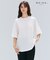 【BEIGE、ecru/WEB限定・洗える】FINE DRY TOUCH / ねじりデザインコットンオーバーサイズTシャツ