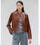 【andGIRL 秋号掲載】CLYDE / ステッチデザインラムレザーブルゾン