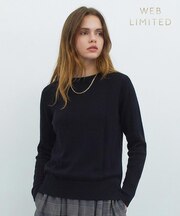 【ロングセラー】WILLOW / ストレッチクルーネックリブニット