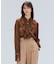 CALLERRY / シルク混ドットラッフルブラウス