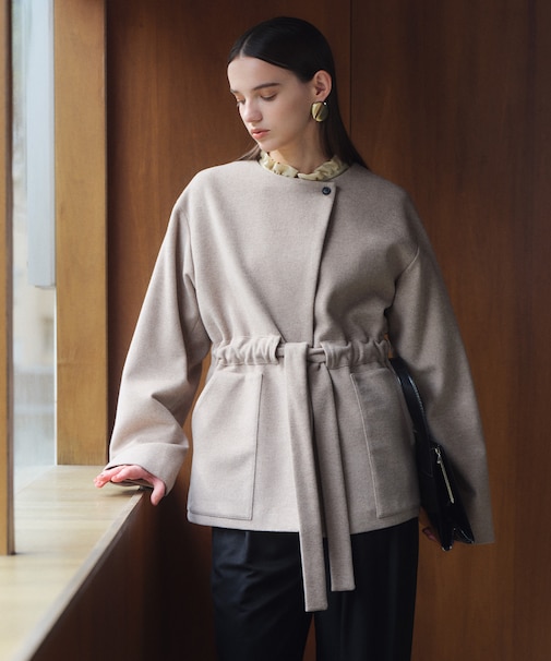 LABBOCK / ウール混2WAYショートコート