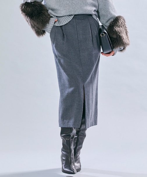 【VERY NaVY12月号掲載】TERNES / 2タックウールスカート