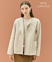 【WEB限定】PAYSON / ウールリバーノーカラーショートコート