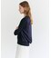 CHLOR / ウールシルクツイルドッキングVネックニット