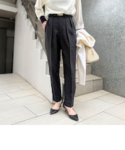 【CLASSY.お仕事名品大賞 『美脚パンツ賞』受賞!】ウォッシャブルドットツッキリテーパードパンツ