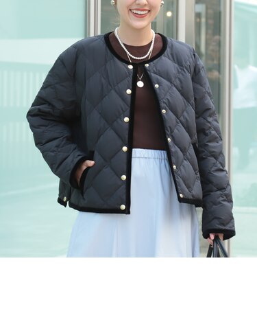 【TAION×LIMONTA】別注ベロアパイピングショートダウン