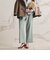 ウォッシャブルシャンブレーツイルワイドパンツ