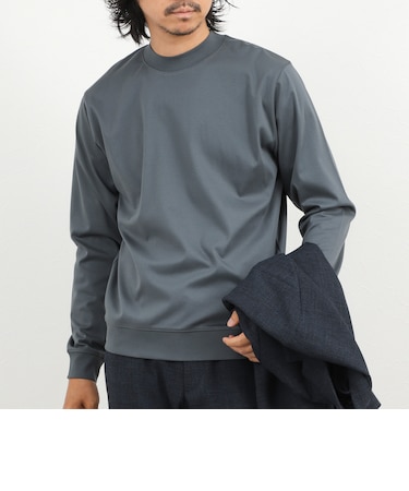 《ビジカジ対応》シルケットスムース クルーネック ドレスロンT 26AW