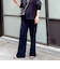 【NOLLEY’S mgr.松葉別注・一部WEB限定色】《セットアップ》ツイルバイヤス洗練美脚パンツ