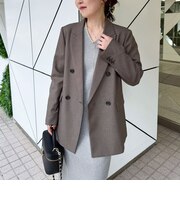 【CLASSY.お仕事名品大賞 『ジャケット賞』受賞！】《セットアップ対応》ウォッシャブルドライシャークサイドスリットジャケット