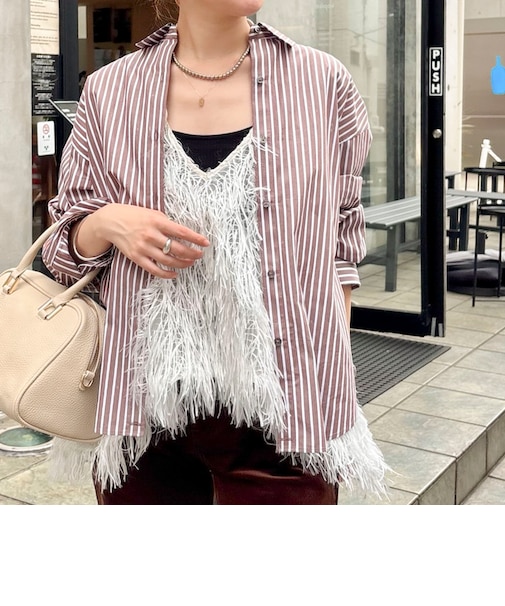 【WEB限定】ウォッシャブルシアーフェザータンク