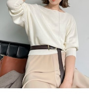【BECシリーズ】カシミヤ混紡毛ショート丈プルオーバー
