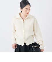 【BECシリーズ】カシミヤ混紡毛ジップアップカーディガン